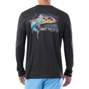 Individualizuoto logotipo lauko medžioklės marškinėliai su UV spinduliais, kvėpuojantys vėsinantys ilgomis rankovėmis